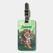 タイガーヘッドとテールパーソナライズされたラゲッジタグ ラゲッジタグ (正面縦)