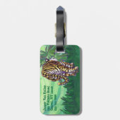 タイガーヘッドとテールパーソナライズされたラゲッジタグ ラゲッジタグ (裏面縦)