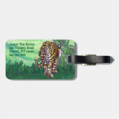 タイガーヘッドとテールパーソナライズされたラゲッジタグ ラゲッジタグ (裏面横)