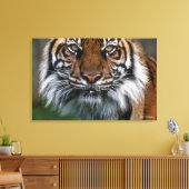 タイガーヘッドと顔 キャンバスプリント (インサイチュ (リビング))