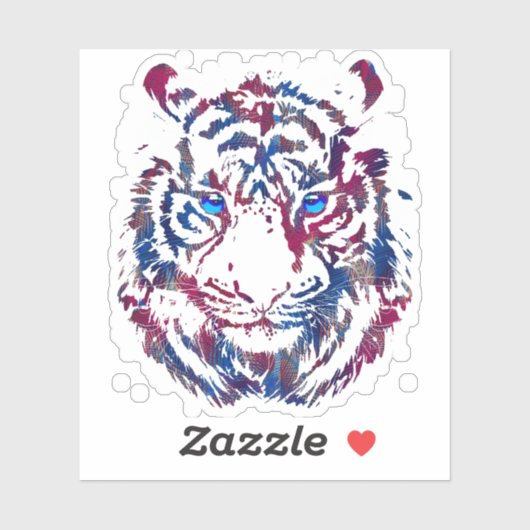 タイガーヘッドのシール – レトロタイガーシール シール (シート)