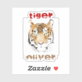 タイガーヘッドの水色名 シール (シート)