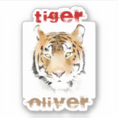 タイガーヘッドの水色名 シール (正面)