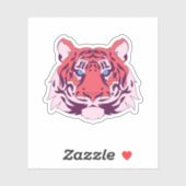 タイガーヘッドアジア野生動物の野生猫の虎。Pe シール (シート)