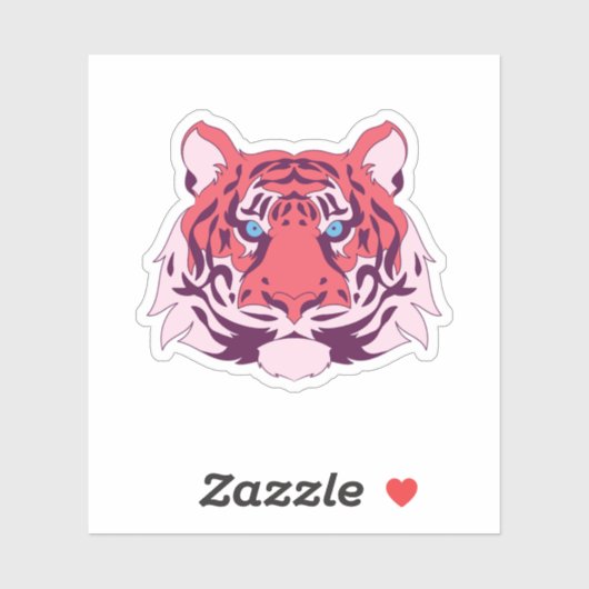 タイガーヘッドアジア野生動物の野生猫の虎。Pe シール (シート)