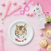 タイガーヘッドウォーターカラークラス懇親会パーティー ペーパープレート (パーティー)