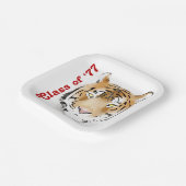 タイガーヘッドウォーターカラークラス懇親会パーティー ペーパープレート (傾斜あり)