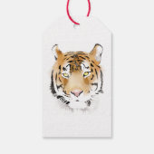 タイガーヘッドウォーターカラースケッチハッピーバースデー ギフトタグ (裏面)