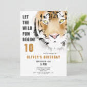 タイガーヘッドウォーターカラーバースデーパーティー 招待状 (スタンド正面)