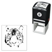 タイガーヘッドウォーターカラービッグワイルドキャットアニマル セルフインキングスタンプ (インサイチュ)