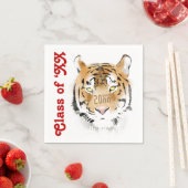 タイガーヘッドウォーターカラー動物年次クラス スタンダードカクテルナプキン (インサイチュ)