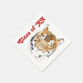 タイガーヘッドウォーターカラー動物年次クラス スタンダードカクテルナプキン (角)