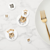 タイガーヘッドウォーターカラー名誕生日パーティー コンフェッティ (グループ)