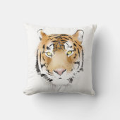 タイガーヘッドウォーター色スケッチ野生猫 クッション (正面)