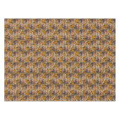 タイガーヘッドオンタイガースキンアニマルプリントデザイン テーブルクロス (正面(横))