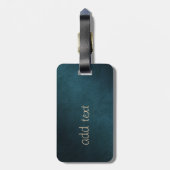 タイガーヘッドグリーンレザールック ラゲッジタグ (裏面縦)
