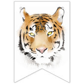 タイガーヘッドハッピーバースデーパーティー バンティングフラッグ (第1の旗)