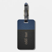 タイガーヘッドリード青、黒 ラゲッジタグ (裏面縦)