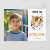 タイガーヘッド水彩誕生日写真ありがとう ポストカード (正面)