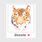 タイガーヘッド水色シール シール (シート)