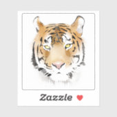 タイガーヘッド水色シール シール (シート)