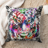 タイガーヘッド装飾用クッション – タイガー顔 クッション (ブランケット)