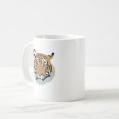 タイガーヘッド顔野生動物タイガー コーヒーマグカップ (正面左)