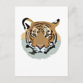 タイガーヘッド顔野生動物タイガー ポストカード (正面)