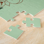 タイガーヘンナピンク紫色の花 ジグソーパズル (側面)