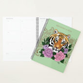 タイガーヘンナピンク紫色の花 プランナー手帳 (ディスプレー)