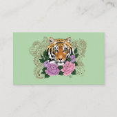 タイガーヘンナピンク紫色の花 名刺 (正面)