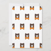 タイガーベアニマルサファリワイルドワン誕生日 招待状 (裏面)