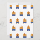 タイガーベアニマルサファリワイルドワン誕生日 招待状 (裏面)