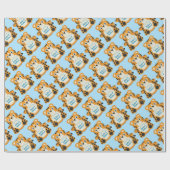 タイガーベビーシャワー ラッピングペーパー (フラット)