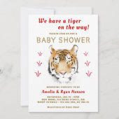 タイガーベビー水彩2022ベビーシャワー 招待状 (正面)