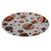 タイガーホットオレンジとブラックプリント カッティングボード (角)