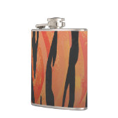 タイガーホットオレンジとブラックプリント フラスク (左)