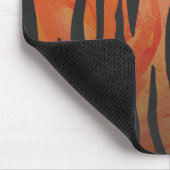 タイガーホットオレンジとブラックプリント マウスパッド (コーナー)