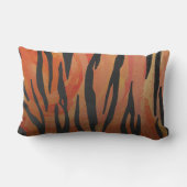 タイガーホットオレンジとブラックプリント ランバークッション (裏面)