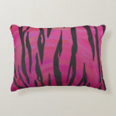 タイガーホットピンクアンドブラックプリント アクセントクッション (正面)