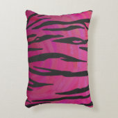 タイガーホットピンクアンドブラックプリント アクセントクッション (正面(垂直))