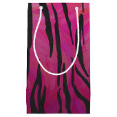 タイガーホットピンクアンドブラックプリント スモールペーパーバッグ (正面)