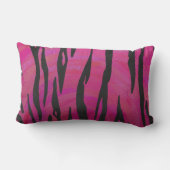 タイガーホットピンクアンドブラックプリント ランバークッション (裏面)