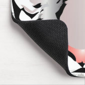 タイガーホワイト/グレーマウスパッド マウスパッド (コーナー)