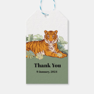 タイガーボーイパーティー、動物のジャングル ギフトタグ