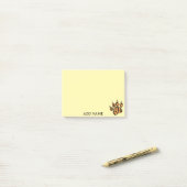 タイガーポースケッチかわいい名前をカスタムするノート ポストイット (デスク上)