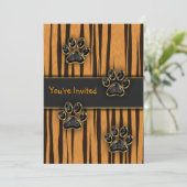 タイガーポーチャイルドバースデーパーティー 招待状 (スタンド正面)