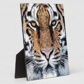 タイガーポートレートイングラフィックプレススタイル フォトプラーク (側面)