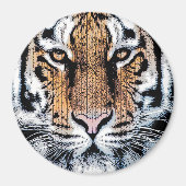タイガーポートレートイングラフィックプレススタイル マグネット (正面)