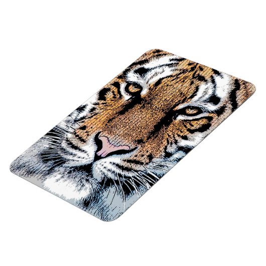 タイガーポートレートイングラフィックプレススタイル マグネット (左側)